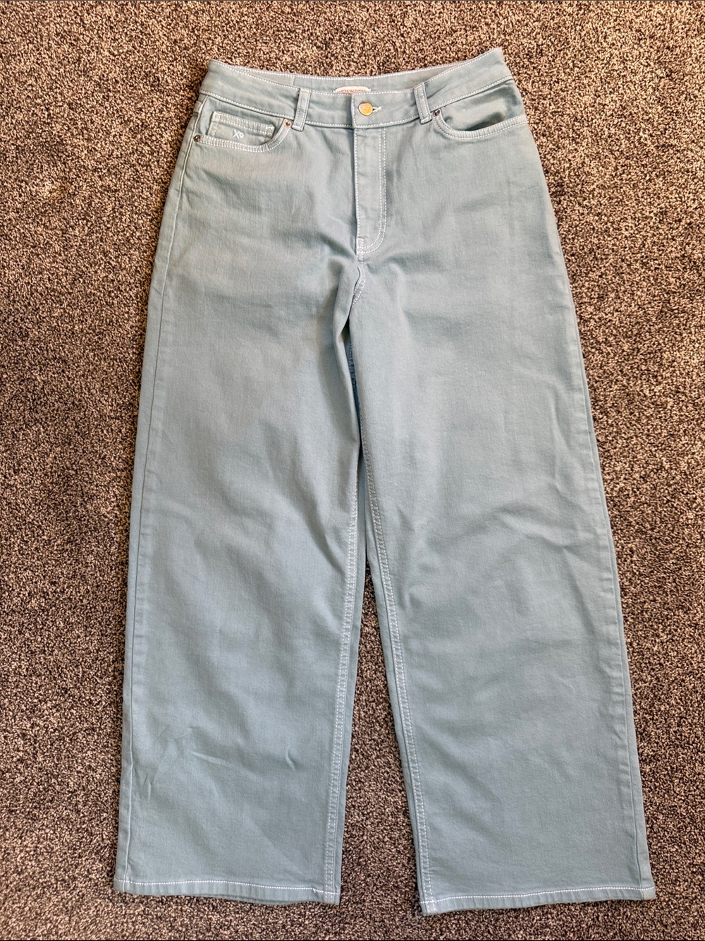 Frances Valentine Light Blue Wide Leg Women's Jeans
